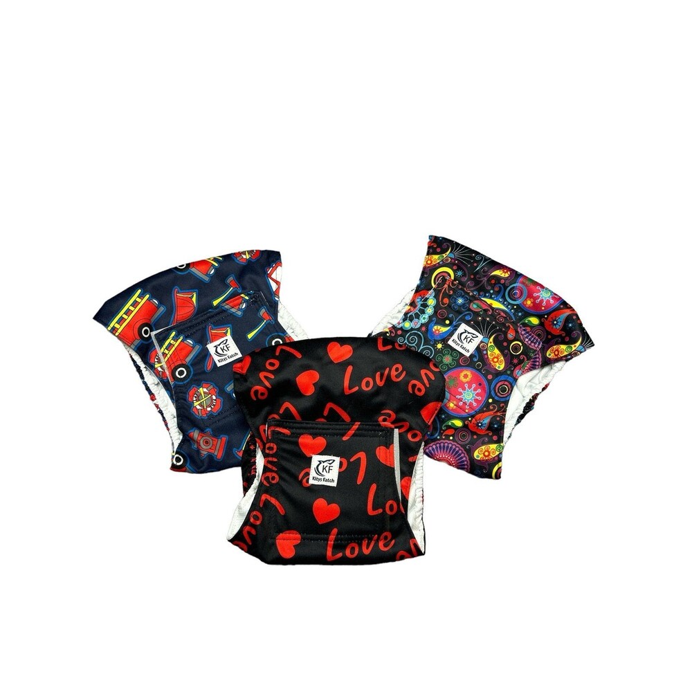 Kits Fatch Male Dog Belly Band Wrap Diaper Underwear Reuse Washable